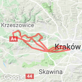 Mapa Objazd trasy maratonu krakowskiego